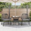 vidaXL Garden Chairs 2 pcs with Cushions Grey Poly Rattan