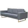 vidaXL 2-Seater and 3-Seater Sofa Set Light Grey