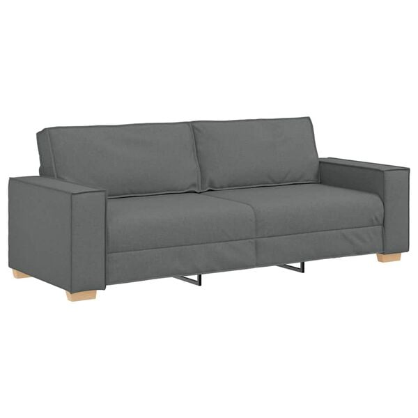 vidaXL 3-Seater Sofa Dark Grey 180 cm Fabric