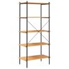 vidaXL 5-Tier Shelving Unit Black and Oak 80x40x163 cm