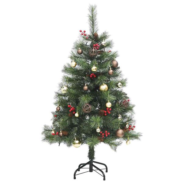 vidaXL Artificial Hinged Christmas Tree 150 LEDs & Ball Set 150 cm