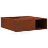 vidaXL Fire Pit Rusty 100 x 100 x 30 cm Weathering Steel
