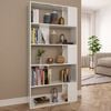vidaXL Book Cabinet/Room Divider High Gloss White 80x24x159 cm Engineered Wood