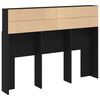 vidaXL Headboard Cabinet Black Oak 140 x 19 x 103.5 cm Engineered Wood