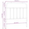 vidaXL Metal Replace Headboard White 90 cm