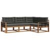 vidaXL Outdoor Sofa Set 4 pcs Natural and Anthracite