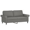 vidaXL 2-Seater Sofa with Pillows&Cushions Dark Grey 140 cm Fabric