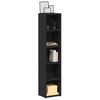 vidaXL CD Cabinets 2 pcs Black 21x16x93.5 cm Engineered Wood
