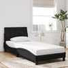 vidaXL Bed Frame without Mattress "Hanko" Black 90x190 cm Velvet