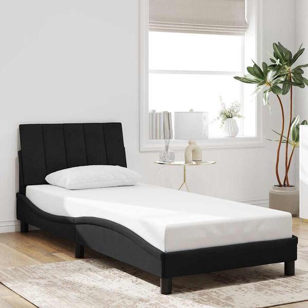 vidaXL Bed Frame without Mattress "Hanko" Black 90x190 cm Velvet