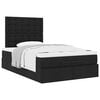 vidaXL Ottoman Bed with Mattress Black King Single Fabric