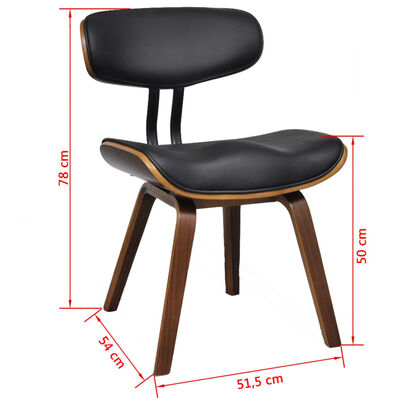Artificial Leather Dining Chair with Backrest 6 pcs