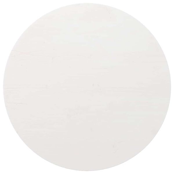 vidaXL Table Top White &Oslash;80x2.5 cm Solid Wood Pine