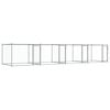 vidaXL Dog Cage with Doors Grey 8x2x1.5 m Galvanised Steel