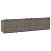 vidaXL Garden Storage Box Grey 220x50x58 cm Poly Rattan