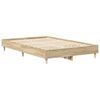vidaXL Bed Frame No Mattress Sonoma Oak 135x190 cm Double Engineered Wood