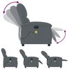 vidaXL Massage Recliner Chair Dark Grey Velvet