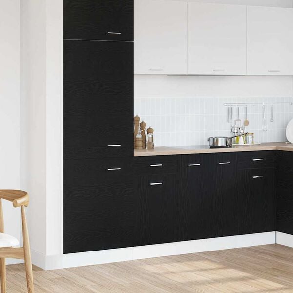 vidaXL Hanging Cabinet Black Oak 40 x 46 x 81.5 cm Engineered Wood