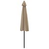 vidaXL Garden Parasol with Aluminium Pole Taupe 300x155 cm Half