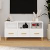 vidaXL TV Cabinet High Gloss White 102x36x50 cm Engineered Wood