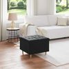 vidaXL Button Stool with Cushion Black 60 x 60 x 45 cm Velvet