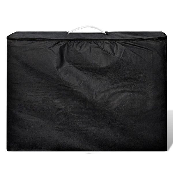 vidaXL Cream White Foldable Massage Table 2 Zones with Aluminium Frame