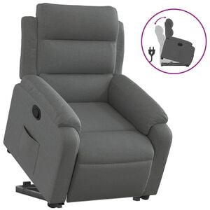 vidaXL Stand up Recliner Chair Dark Grey Fabric