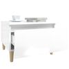 vidaXL Side Tables 2 pcs High Gloss White 50x46x35 cm Engineered Wood