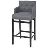 vidaXL Bar Stools 2 pcs Dark Grey Fabric