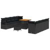 vidaXL Garden Sofa Set with Cushion with Storage Black 80 x 80 x 71 cm