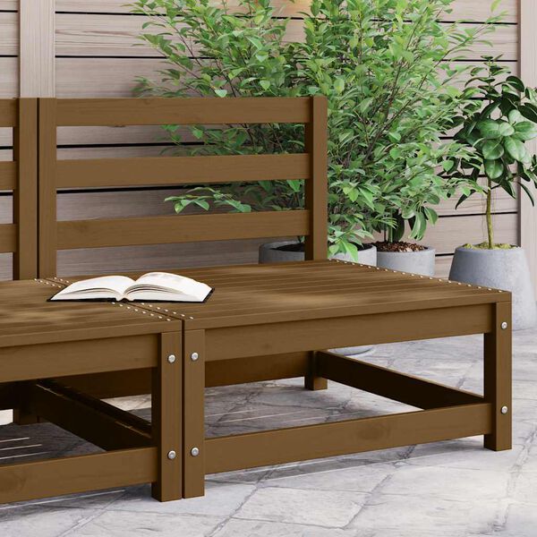 vidaXL Garden Middle Sofa Honey Brown Solid Wood Pine