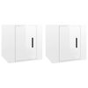 vidaXL 2 Piece Wall-mounted TV Cabinet Set High Gloss White 40x34,5x40 cm