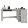 vidaXL L-Shaped Corner Desk Concrete Grey 120x140x75 cm Engineered Wood