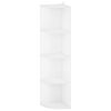 vidaXL Corner Shelf 4-Tier 41.5 x 41.5 x 143 cm Engineered Wood White