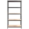 vidaXL 5-Layer Shelves 2 pcs Anthracite Steel&Engineered Wood