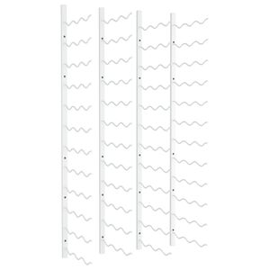 vidaXL Wall Mounted Wine Rack for 36 Bottles 2 pcs White Iron