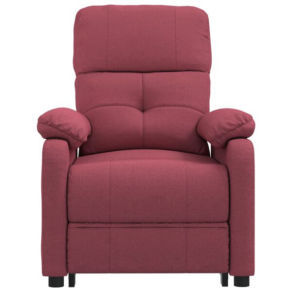 vidaXL Stand up Massage Chair Wine Red Fabric
