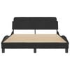 vidaXL Bed Frame "Dover" Black 137x190 cm Double Velvet