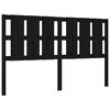 vidaXL Bed Frame without Mattress Black King Size Solid Wood Pine