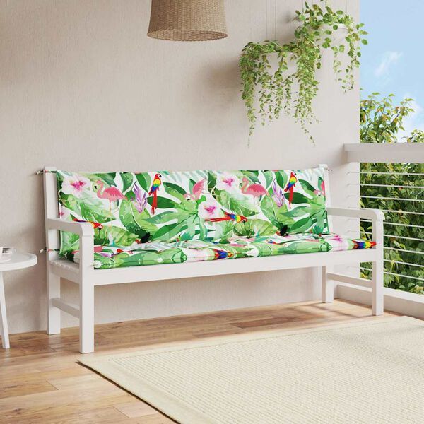 vidaXL Garden Bench Cushions 2pcs Multicolour 200x50x7cm Fabric