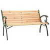 vidaXL Garden Bench 123 cm Cast Iron and Solid Firwood