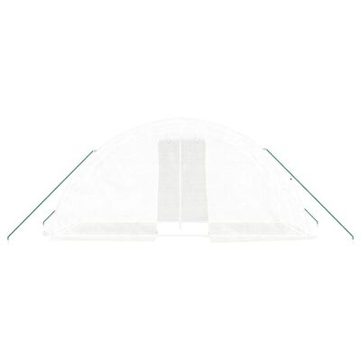vidaXL Greenhouse with Steel Frame White 10 m² 5x2x2.3 m