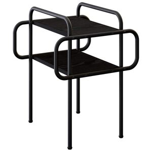vidaXL Coffee Table Black Oak 40 x 40 x 51 cm Engineered Wood