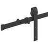 vidaXL Sliding Door Hardware Kit 183 cm Steel Black