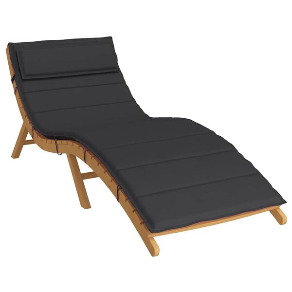 vidaXL Sun Lounger Cushion Black 180x60x4 cm Oxford Fabric