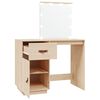 vidaXL Dressing Table with LED 95x50x133.5 cm Solid Wood Pine