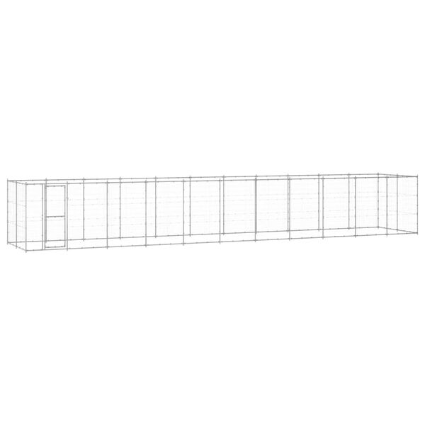 vidaXL Outdoor Dog Kennel Galvanised Steel 26.62 m&sup2;