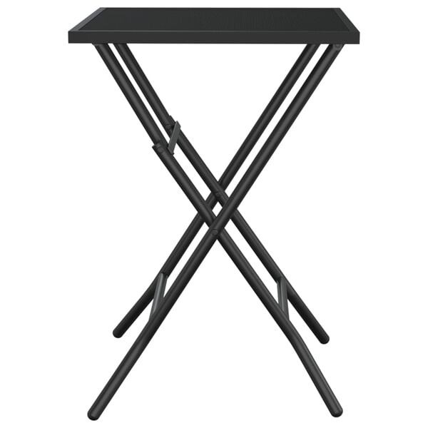 vidaXL Folding Garden Table Anthracite 50x50x72 cm Steel Mesh