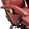 vidaXL Massage Chair Wine Red Faux Leather