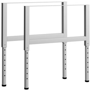 vidaXL Adjustable Work Bench Frames 2 pcs Metal 85x(69-95,5) cm Grey